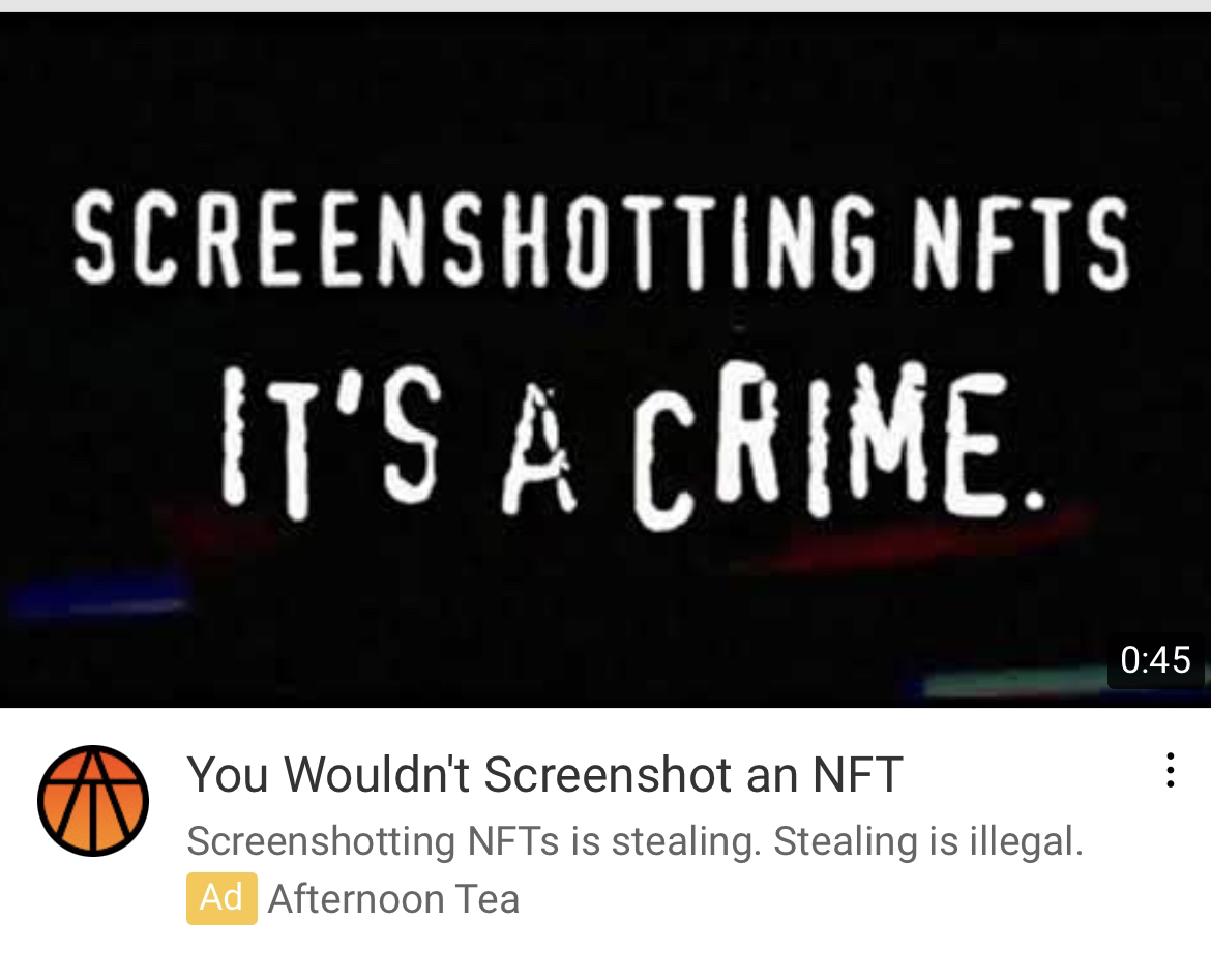screenshotting nfts is a crime